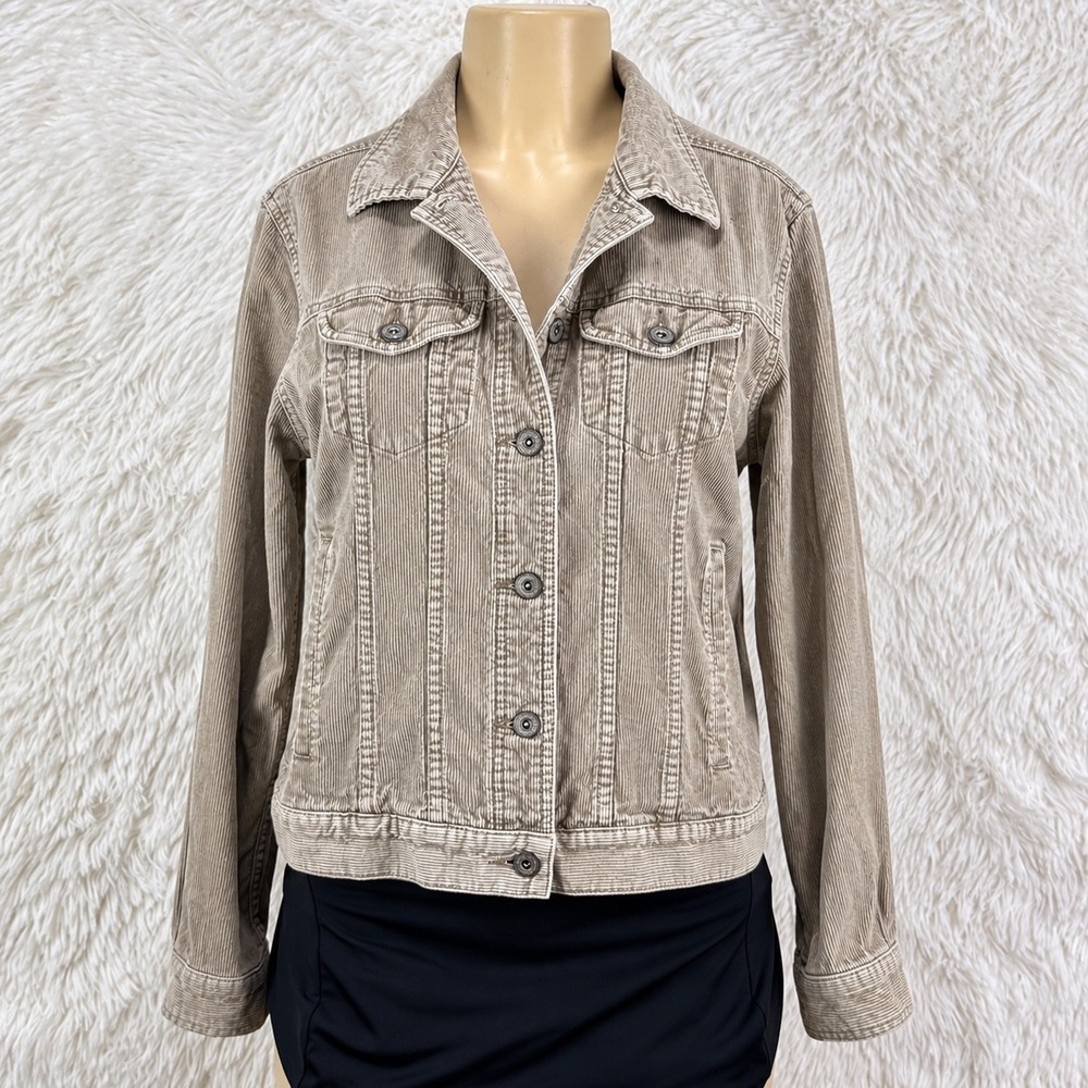Vintage Y2K Eddie Bauer Fine Wale Corduroy Jacket Size Small